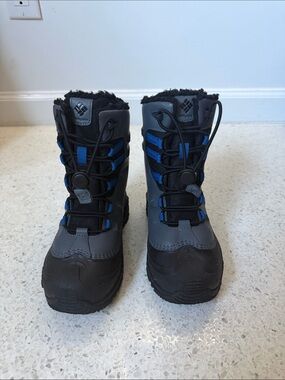 Columbia Kids Black & Blue Insulated Winter Boots